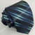 Gravata Skinny - Preta Fosca com Linhas Azuis em Degradê - COD: MH320 na internet