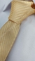 Gravata Espelhada Semi Slim Fit - Laranja Claro Suave com Linhas Diagonais - COD: LAJ08 - Império das Gravatas