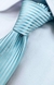 Gravata Skinny - Azul Tifanny Claro com Linhas Verticais Acetinadas - COD: MH322 - Império das Gravatas