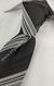 Gravata Skinny - Preto Fosco Riscas Pretas e Brancas - COD: CS163 - Império das Gravatas