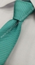 Gravata Semi Slim - Verde Tifanny com Listras Diagonais - COD: AF675 - Império das Gravatas