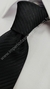 Gravata Skinny - Preta Detalhada com Linhas Diagonais - COD: JL533 - Império das Gravatas