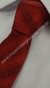 Gravata Semi Slim - Vermelha Escura Detalhada com Fios Prateados na Diagonal - COD: AF764 - Império das Gravatas