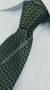 Gravata Skinny - Verde Musgo Detalhada em Chevron - COD: CS160 - Império das Gravatas