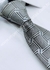 Gravata Skinny - Cinza Detalhada com Sobreposições Retangulares - COD: AG3014 - Império das Gravatas