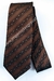 Gravata Skinny - Marrom com Linhas Onduladas e Pontos Brancos - COD: PX354 - comprar online