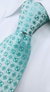 Gravata Skinny - Verde Jade Fosco com Detalhes Quadriculados - COD: PX376 - Império das Gravatas