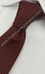 Gravata Skinny - Preto Fosco com Listras Marsala na Vertical - COD: GS2011 - Império das Gravatas