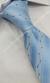 Gravata Skinny - Azul Serenity com Linhas Onduladas e Pontilhado Azul Marinho - COD: PX349 - Império das Gravatas