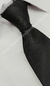 Gravata Skinny - Preto Fosco com Linhas Onduladas e Pontilhado na Diagonal - COD: PX361 - Império das Gravatas