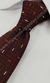 Gravata Skinny - Bordô Quadriculado com Traços Vermelhos e Brancos na Diagonal - COD: MC328 - Império das Gravatas