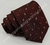 Gravata Skinny - Bordô Quadriculado com Traços Vermelhos e Brancos na Diagonal - COD: MC328 na internet