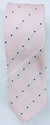 Gravata Skinny - Rosa Claro Suave com Pontos Diagonais em Azul Marinho - COD: CXH33 - comprar online