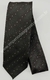 Gravata Skinny - Preto com Linhas Onduladas e Pontos Brancos Seguimentados - COD: PX356