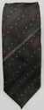 Gravata Skinny - Preto com Linhas Onduladas e Pontos Brancos Seguimentados - COD: PX356 - comprar online