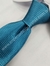 Gravata Skinny - Azul Petróleo Escuro Quadriculado Acetinado - COD: PX708 - Império das Gravatas