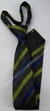 Gravata Skinny De Zíper - Verde Musgo e Azul Marinho em Listras Diagonais - COD: GL144 - comprar online