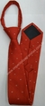 Gravata Skinny de Zíper - Vermelho Fosco com Riscas Diagonais e Tracejado Branco - COD: GL170 - Império das Gravatas