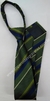 Gravata Skinny de Zíper - Verde Musgo, Azul Marinho e Bege com Linhas Diagonais - COD: LDM16