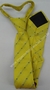 Gravata Skinny de Zíper - Amarelo Claro Fosco com Detalhado Azul Royal - COD: AZT16