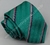 Imagem do Gravata Skinny - Verde Jade com Risca Azul Marinho e Rosa Claro na Diagonal - COD: KL633