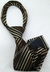 Gravata de zíper para Bebê - Listrada em preto marrom e bege - COD: PFD06