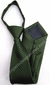Gravata de Zíper Juvenil - Verde Escuro Acetinado com Riscas Pretas - COD: KIS99