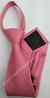 Gravata de Zíper Juvenil - Rosa Pink Fosco com Riscas Brancas Verticais - COD: KIZ44