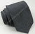 Gravata Skinny - Cinza Chumbo Escuro Acetinado Detalhado com Linhas Diagonais - COD: JL514 na internet