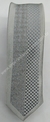 Gravata Slim Fit Toque de Seda - Prata com Detalhe Cinza Quadriculado - COD: PX552 - comprar online