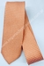 Gravata Skinny - Laranja Escuro Quadriculado Detalhado com Pontos Brilhantes - COD: PX211