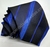 Gravata Skinny - Azul Marinho Noite Fosco com Listra Diagonal Azul Royal - COD: HB186 na internet