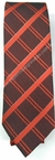 Gravata Skinny - Bordô Escuro Fosco com Linhas Vermelhas Diagonais Cruzadas - COD: KS758 - comprar online