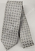Gravata Skinny - Cinza Claro Fosco com Detalhes Quadriculados - COD: PX373