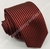 Gravata Skinny - Preto Fosco com Listras Vermelhas Verticais - COD: PX607 na internet