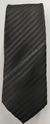 Gravata Skinny - Preto Fosco com Linhas Diagonais Pretas Acetinadas - COD: L9079 - Império das Gravatas