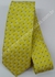 Gravata Skinny - Amarelo Detalhado com Quadrados e Pontos Azuis - COD: S0037