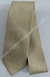 Gravata Skinny - Bege Claro Fosco com Riscas Douradas Acetinadas na Vertical - COD: UTA113