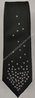 Gravata Semi Slim - Toque de Seda - Preto Liso Fosco com Detalhes Estrelados na Ponta - COD: PX504 - Império das Gravatas