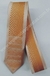 Gravata Slim Fit Toque de Seda - Pêssego Suave Detalhado com Faixa Vertical Laranja e Poás - COD: KRX28