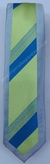 Gravata Slim Fit Toque de Seda - Azul Claro Suave Acetinado com Riscas Verdes e Azuis - COD: TRAX21 - comprar online