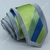 Gravata Slim Fit Toque de Seda - Azul Claro Suave Acetinado com Riscas Verdes e Azuis - COD: TRAX21 na internet