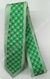 Gravata Slim Fit Toque de Seda - Verde Claro com Quadriculado Intercalado - COD: JAXX56