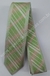 Gravata Slim Fit Toque de Seda - Verde Claro Suave Detalhado com Faixa Vertical Verde Greenery e Riscas Diagonais - COD: JAXX76