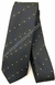 Gravata Skinny - Azul Marinho Noite Fosco com Riscas Diagonais e Pontos Brancos - COD: KC256