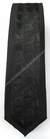Gravata Slim Fit Toque de Seda - Preto Fosco com Detalhe Quadriculado Acetinado - COD: PX526 - Império das Gravatas