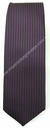 Gravata Skinny - Preto Fosco com Riscado Roxo Berinjela na Vertical - COD: WNW44 - comprar online