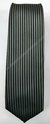 Gravata Skinny - Preto Fosco com Riscado Cinza Grafite Acetinado na Vertical - COD: FDS36 - comprar online