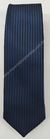 Gravata Skinny - Preto Fosco com Riscado Azul Marinho Acetinado na Vertical - COD: ZTT13 - comprar online