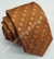 Gravata Skinny - Terracota Fosco com Detalhe Laranja Quadriculado na Diagonal - COD: PQQ33 na internet